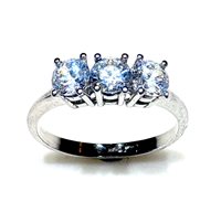 Ring CP gioielli Woman 9K in White Gold Cubic Zirconia 9K TRILOGY ZIRC G 2.30 B
